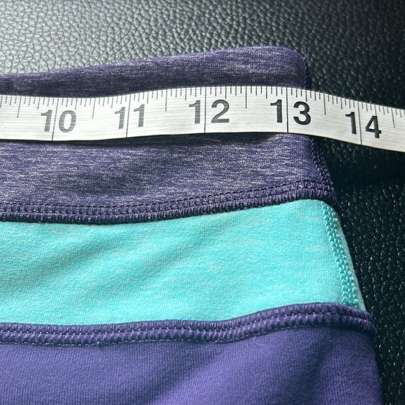 Lululemon Short Groove Short Full On Luon Sport Purple Blue Yoga Run Sz 6 - Picture 8 of 9